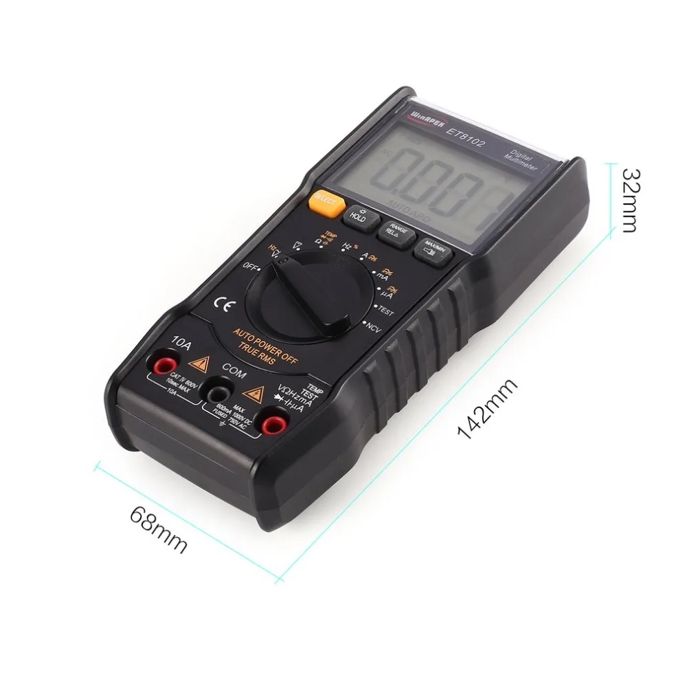 ET8101/ET8102 Цифровой мультиметр 5999 отсчетов True RMS AC/DC Вольт Ампер Ом Емкость Частота NCV диод тестер непрерывности