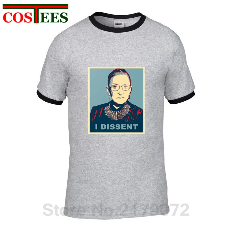 Женская и мужская футболка Ruth Bader Винтажная с надписью homme I Dissent camiseta одежда для
