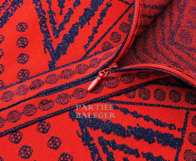 2019 New Arrival Luxe Geometric Jacquard Design Ruffles Sexy Strapless Sleeveless Backless Celebrity Party Bandage Midi Dress | Женская