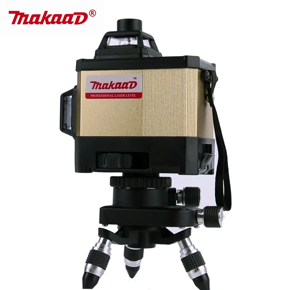 12 Lines 3D Laser Level 360 Self-Leveling Horizontal Vertical Cross laser nivel Laser Beam Line level laser 12 lines Makaad