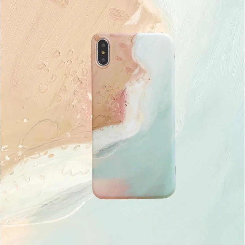 Масляная Живопись Море волна пляж чехол для телефона iphone XS MAX XR 6 6s 7 8plus Модный