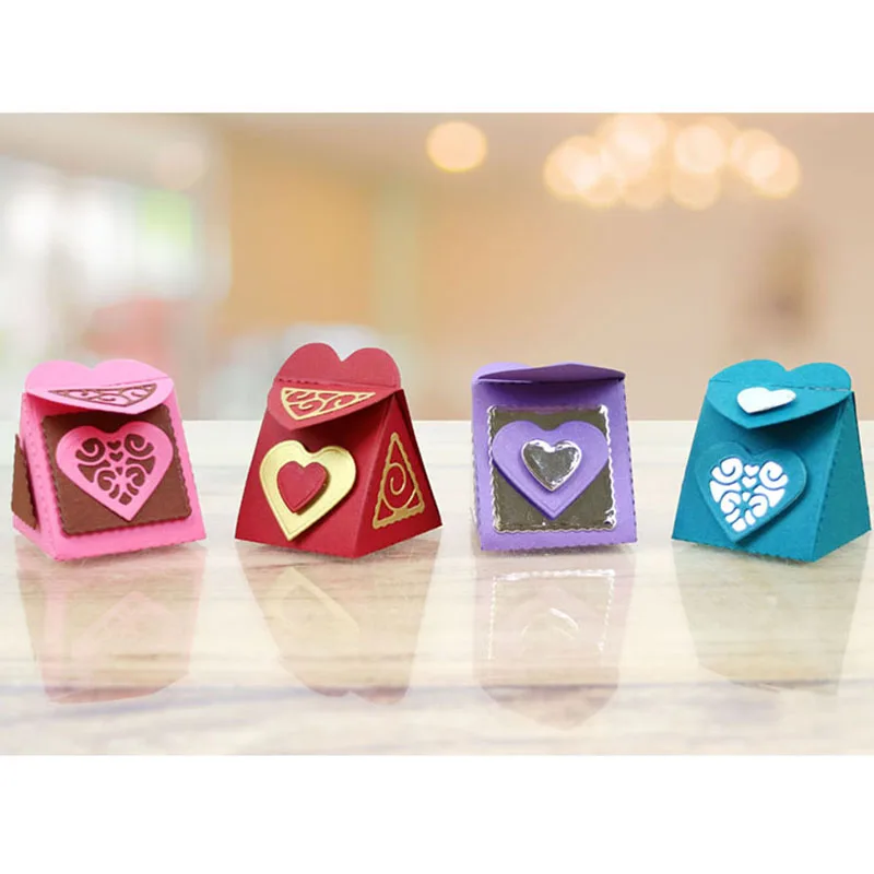 3D подарочная коробка металлические режущие штампы Новинка для DIY Скрапбукинг свадебные бумажные открытки на день Святого Валентина изготовление декоративных изделий