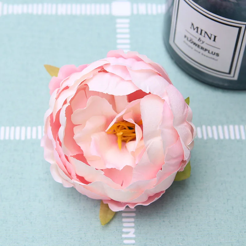 3pcs 9cm artificial flower peony high quality fake wedding car party Festive home decor Flower wall DIY silk flowers | Дом и сад