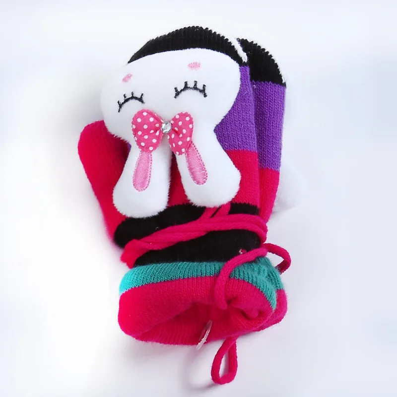 Новинка Детские перчатки с героями мультфильмов Милые зимние теплые варежки