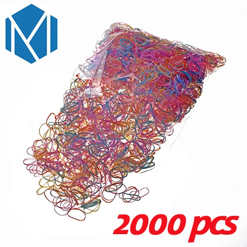 2000pcs C 2000/600 шт./пакет ребенок резинки для волос ТПУ Одноразовые эластичные ленты для волос для девочек хвост держатель резинки для волос аксессуары - Цвет: 2000pcs C