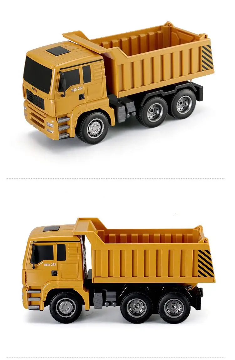 Huina 332 RC шесть каналов 6CH 1/12 40HMZ Металл HUI NA игрушки 6 каналов дистанционного управления RC грузовик самосвал детские игрушки автомобиль 332