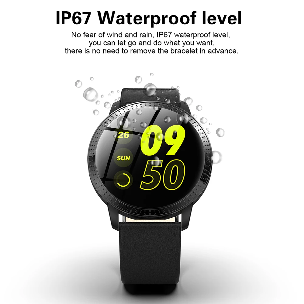 

CF18 Smart Watch OLED Color Screen Smartwatch Fashion Fitness Tracker Blood Pressure Heart Rate Monitor For Men Women IOS Anroid