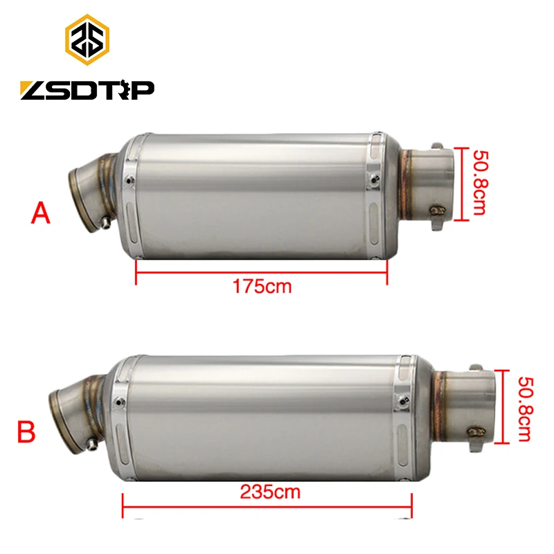 ZSDTRP 51 мм мотоцикл akrapovic Yoshimura глушитель труба с DB убийца Мотокросс ATV Грязь велосипед ямы для 125cc-500cc