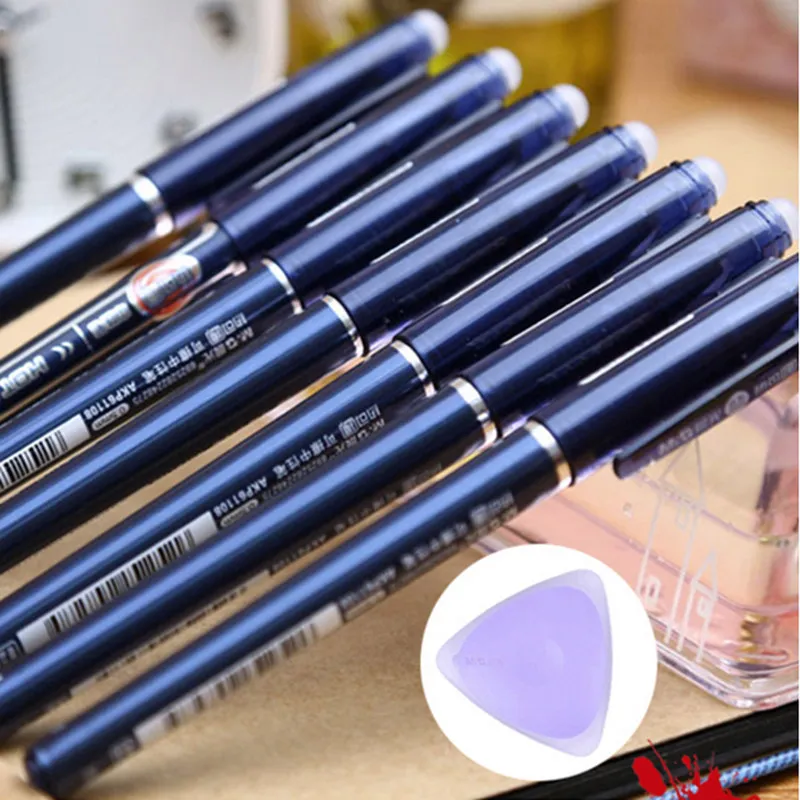 

1Pcs Non-slip erasable gel pen black blue Dark-blue 3 colors to choose from Good writing full ink