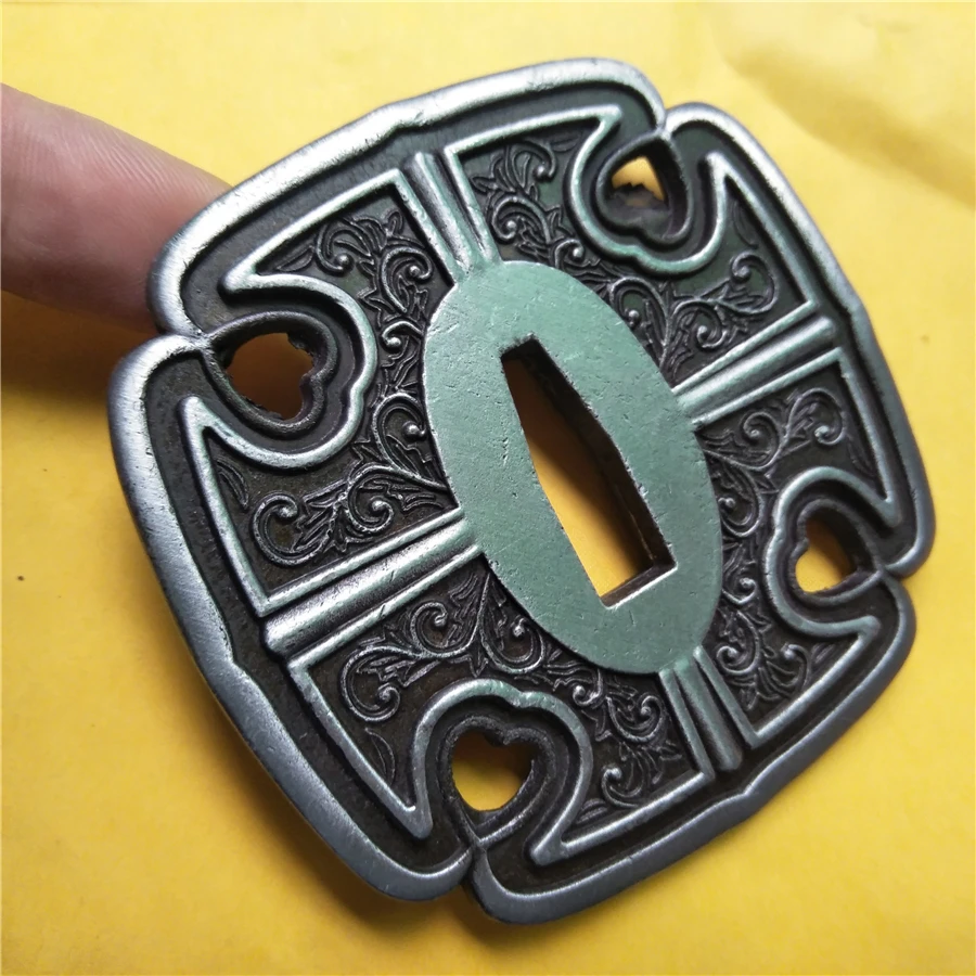 Сильный новый ручной японский Сплав Tsuba для самурая Катана Меч ограждение ножа