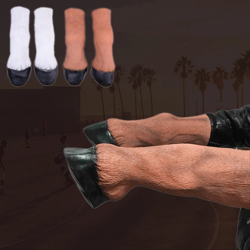 Новинка высокое качество лошадиная лапка латексные маски животное шалость опора