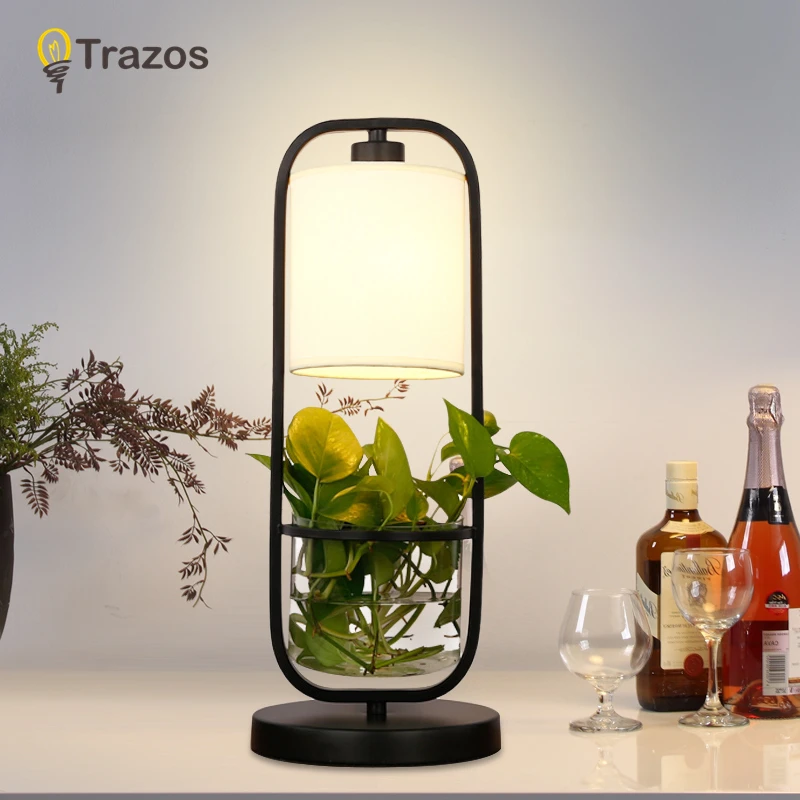 Цветочная настольная лампа TRAZOS в стиле арт-деко сенсорный переключатель для