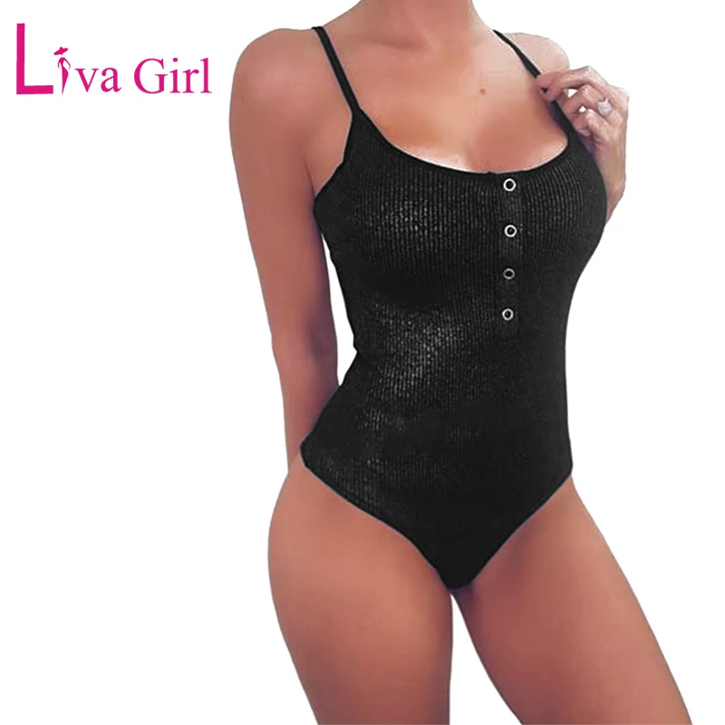 LIVA GIRL черный/красный сексуальный блестящий женский комбинезон на бретельках Новинка летний клубный комбинезон в обтяжку женские топы S-XL