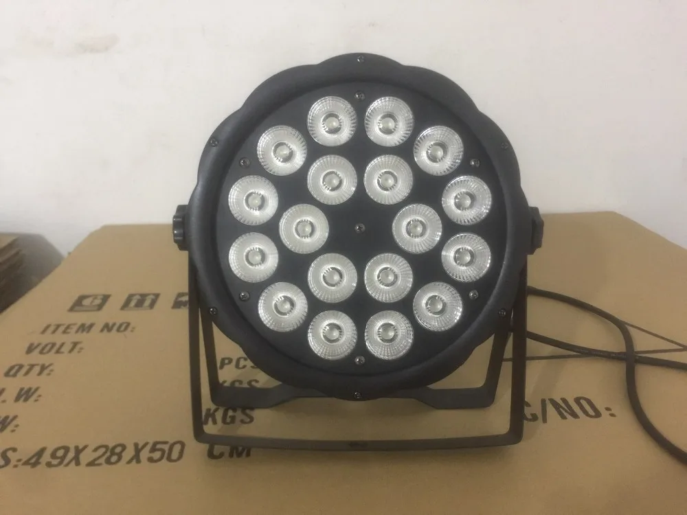 Светодиодный Par 18x12 Вт RGBW 4в1 моющийся светильник светодиодный роскошный DMX контроллер светодиодный плоский Par Светильник s dj