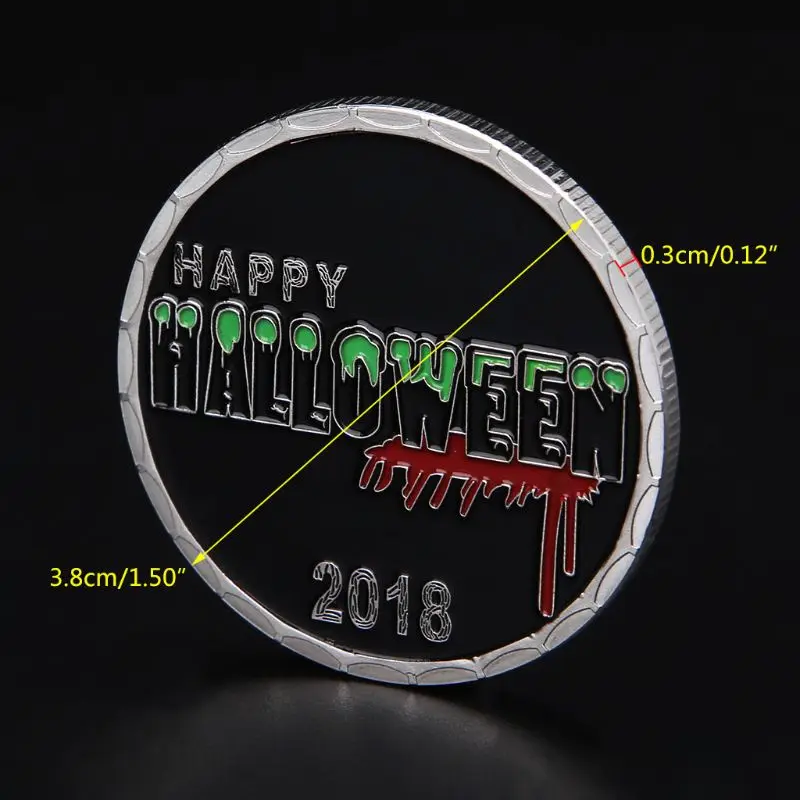 2018 Счастливый Хэллоуин памятная монета Тыква Искусство коллекция сувенирные