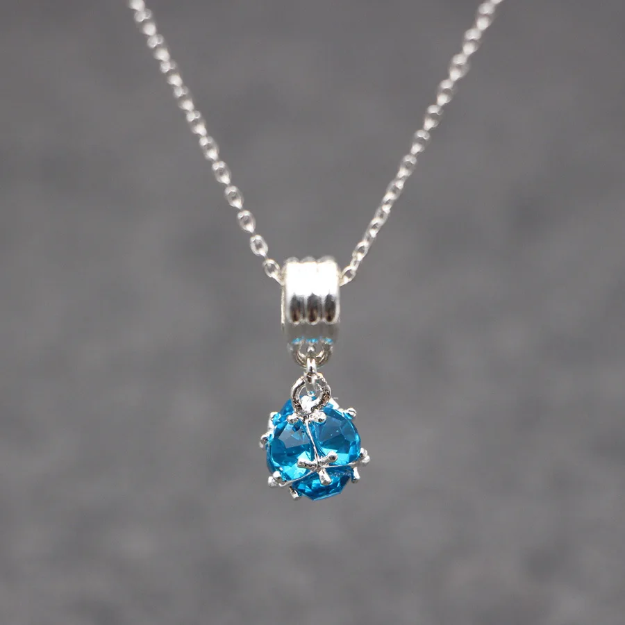 Простой маленький инкрустированный драгоценный камень 1 шт. подвеска с