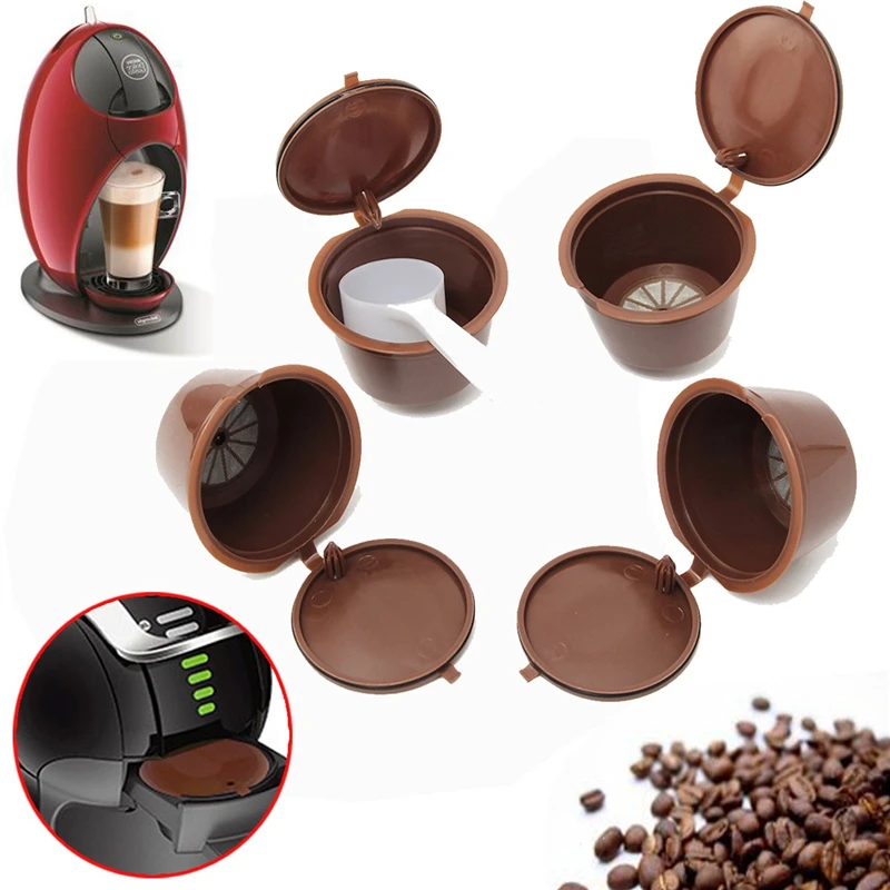 Капсула для кофе dolce&gusto 4 шт./компл. многоразовая капсула 200 раз совместима с Nescafe