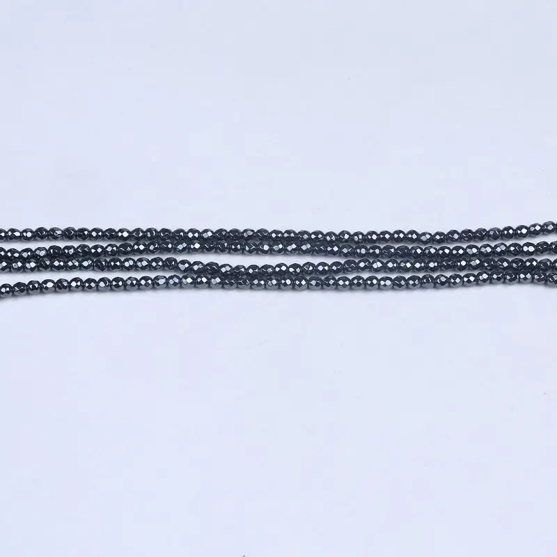 Изысканное черное ожерелье бусы с кисточкой гематит каменное Кристалл бисера