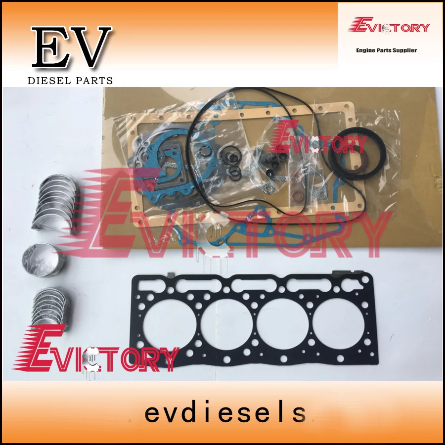 

For Kubota V1405 overhaul gasket kit complete +bearing set + piston ring set