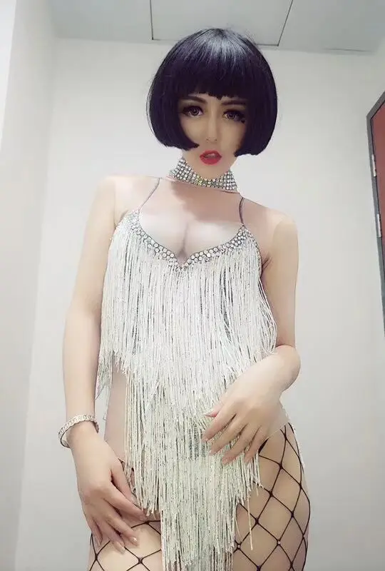 Сексуальный телесный костюм с кисточками Боди для ночного клуба женщин DJ ведущий