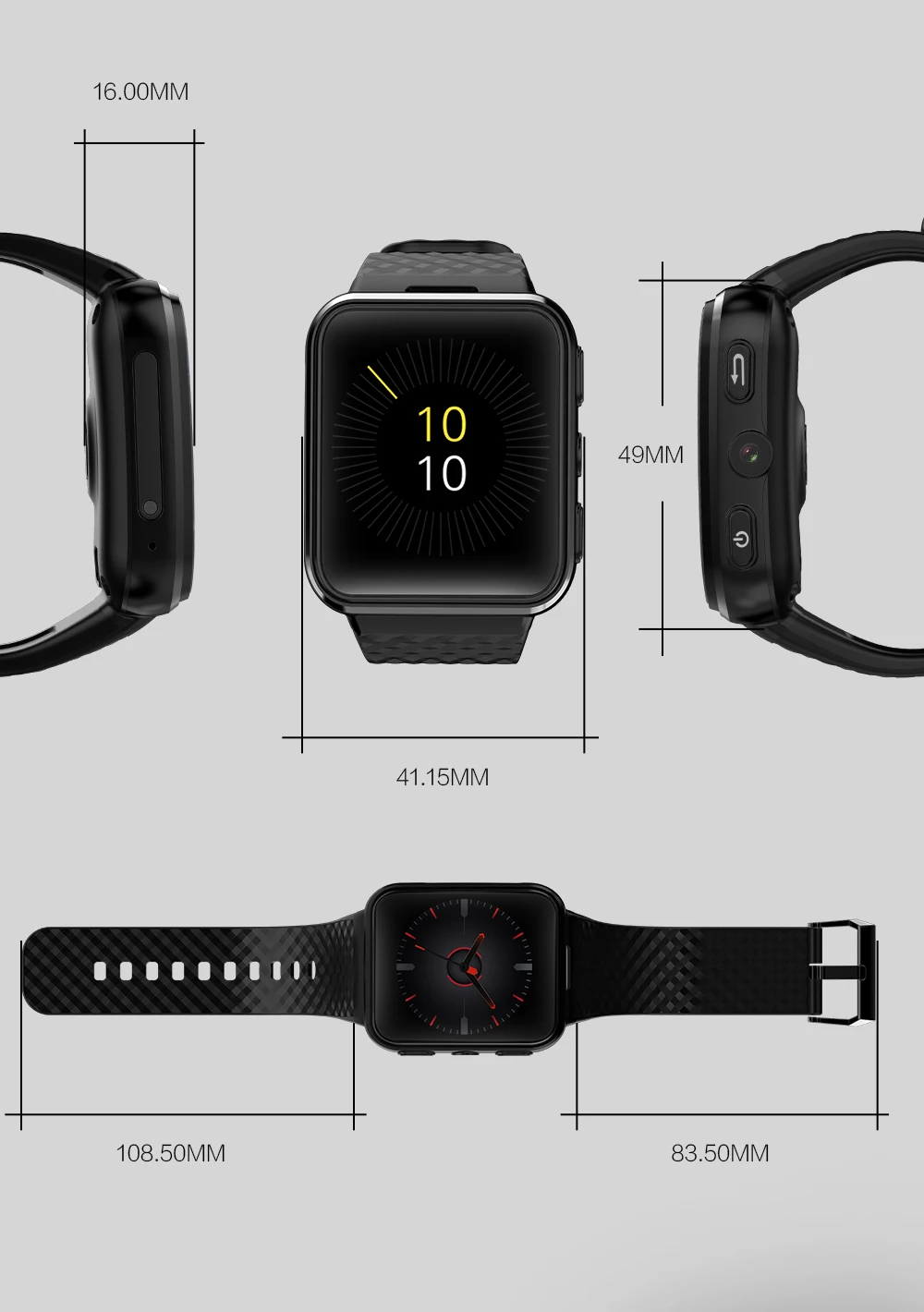 WQ W105 gps Смарт-часы Android 5,1 512M+ 8G умные часы с поддержкой монитора сердечного ритма камера музыка Wifi Интернет 3g звонки часы телефон