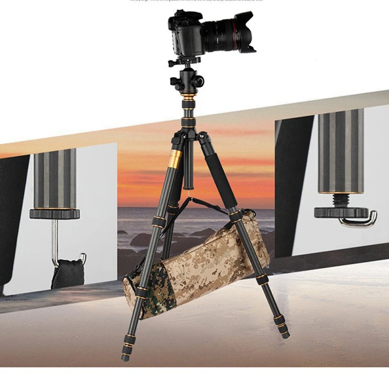 Штатив EACHSHOT QZSD Q666C с поворотной головкой на 360 градусов для Canon Pentax Sony Olympus DSLR|q666c
