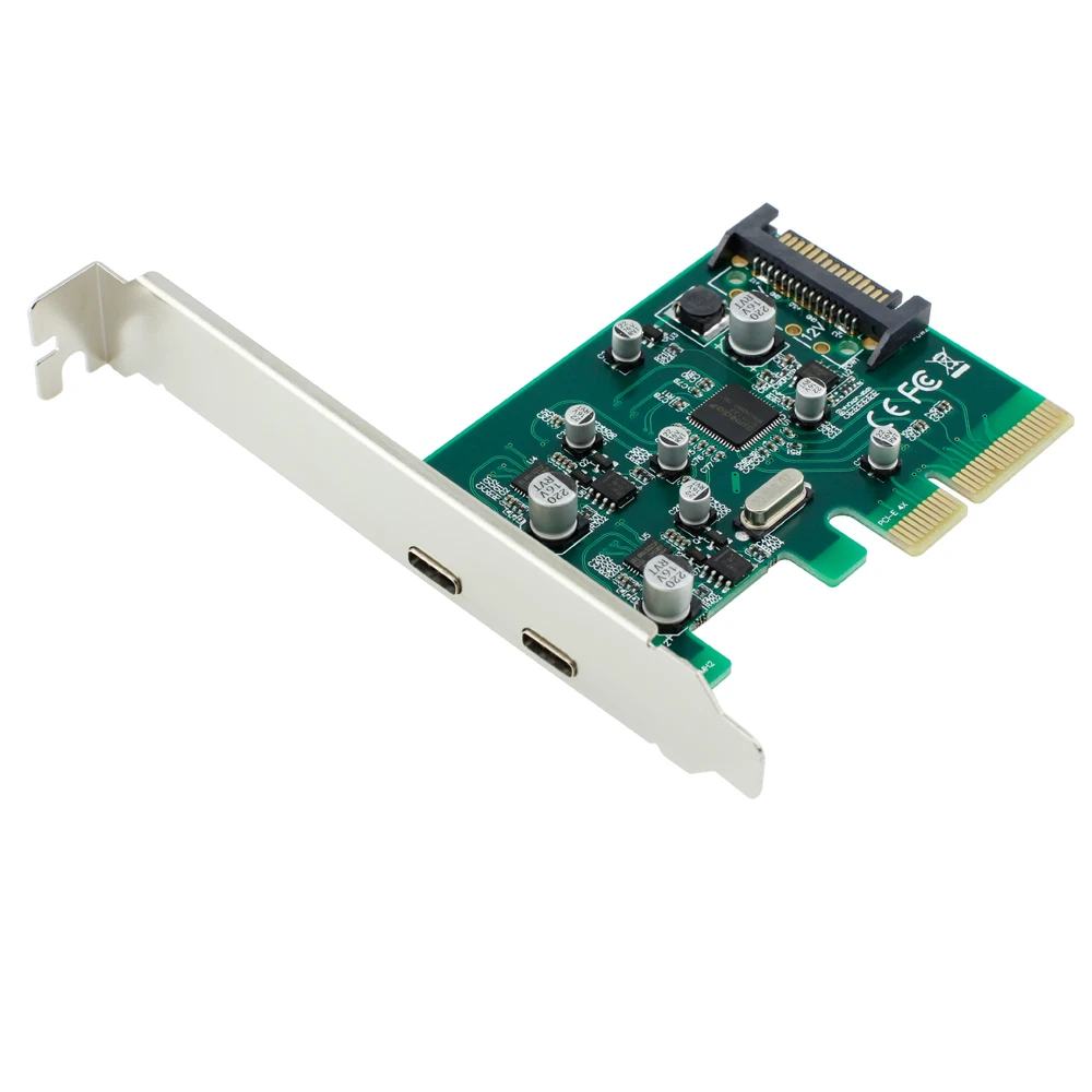 Карта памяти USB 3.1 Type C на 2 порта PCI express + PCIe низкопрофильный кронштейн pci e 4x к