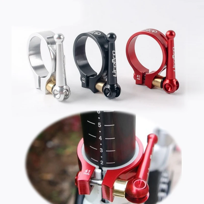 

Bicycle Foldable Bike Seat Tube Clamp For 33.9mm Seat Tube Cycling Quick Release Seatpost Seat posts Clamp Ultra-light Clamp