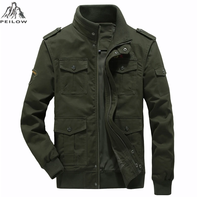 Куртка бомбер мужская тактическая 100% хлопок Размеры M ~ 6XL|Мужские куртки| |