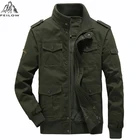 Куртка-бомбер мужская Осенняя тактическая из 100% хлопка, Размеры M-6XL