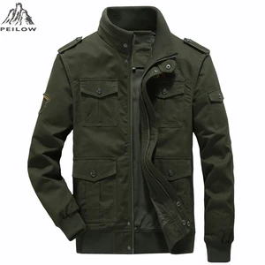 Куртка-бомбер мужская Осенняя тактическая из 100% хлопка, Размеры M-6XL