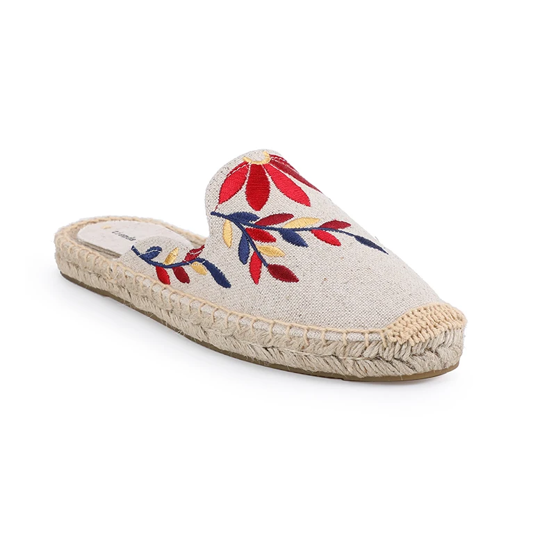 Tienda Soludos/женские тапочки; Новое поступление; пеньковая резиновая хлопковая ткань; Разноцветные Летние шлепанцы; Pantufas Zapatos De Mujer