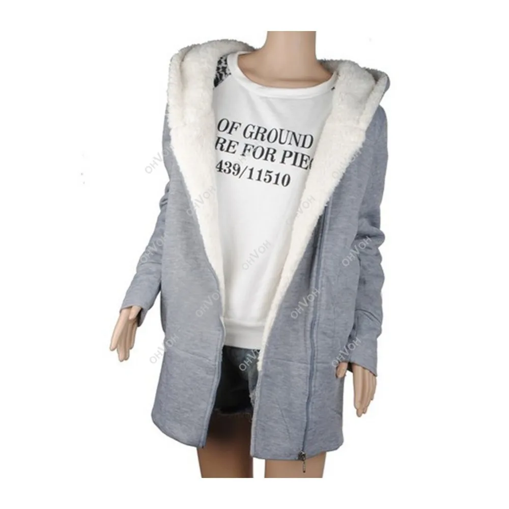 HOT Women Hoodie Coat Jacket Zip Sweatshirt Long Winter Outwear Top | Женская одежда