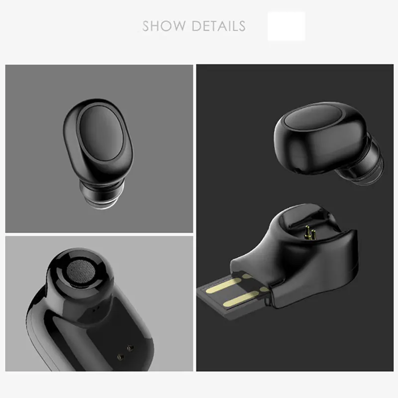 Беспроводной Bluetooth один наушник BOWANG Мини спортивная Гарнитура с шумоподавлением