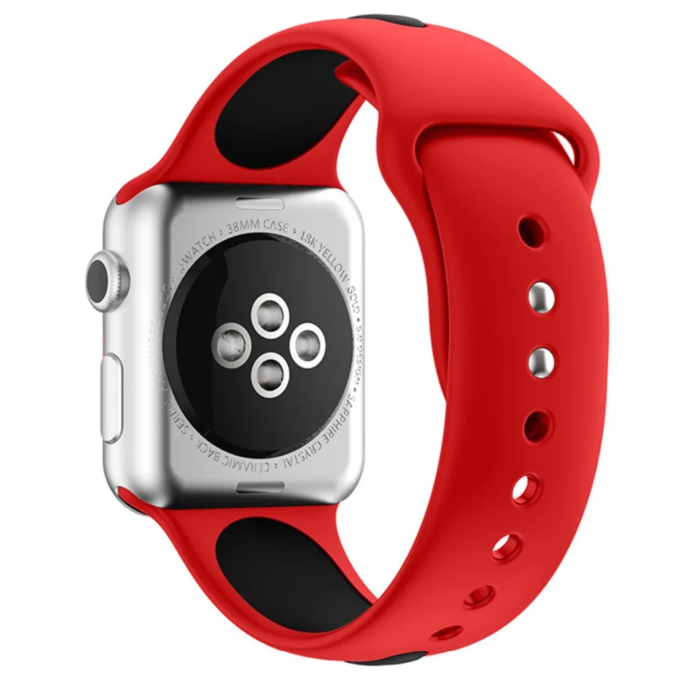 Хохлатый спортивный ремешок для apple watch 42 мм/38 мм iwatch серии 3 2 1 резиновый браслет