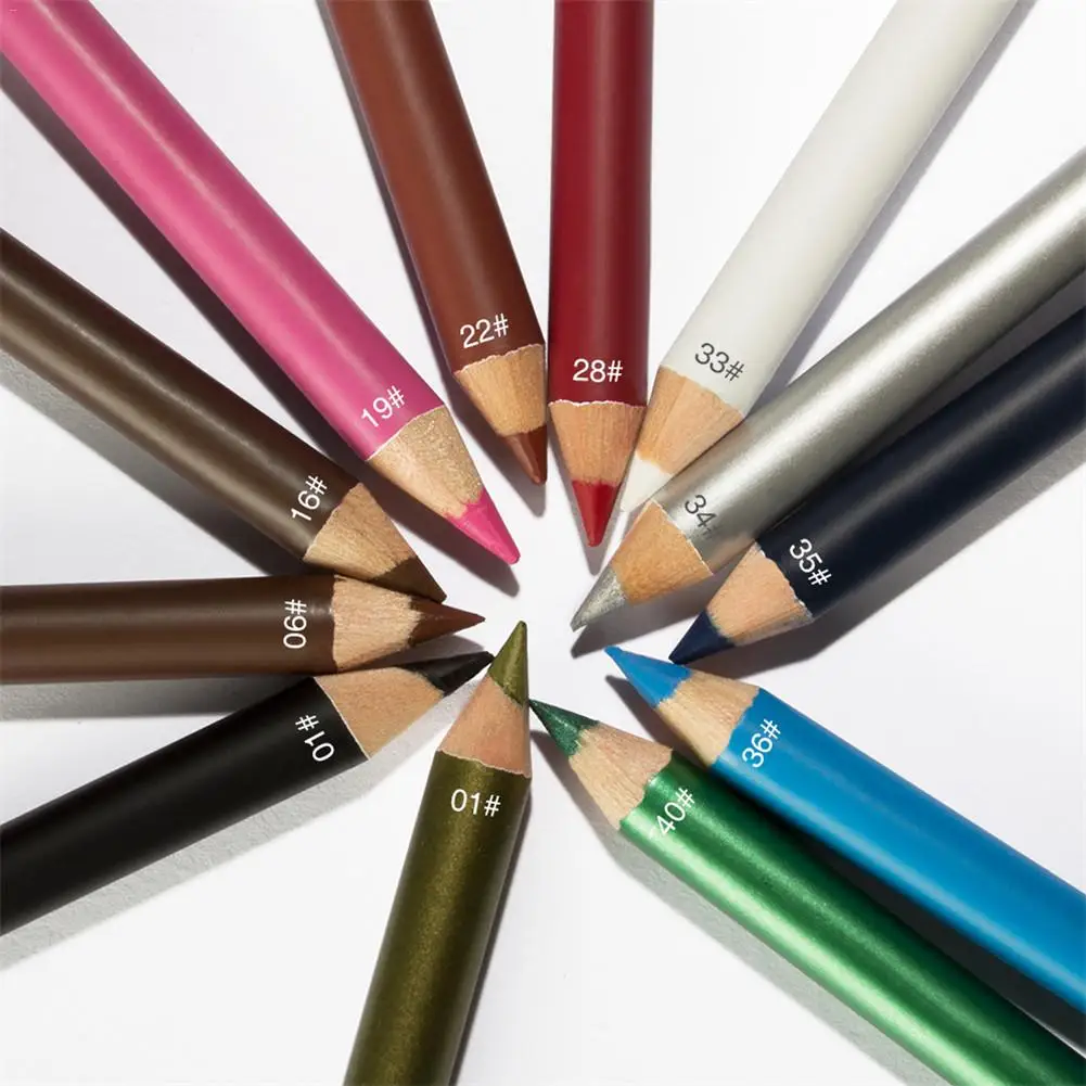 12 цветов Подводка для глаз Lipliner карандаш для макияжа Водонепроницаемый питательный стойкий пигмент для бровей губная помада подводка для глаз косметические инструменты