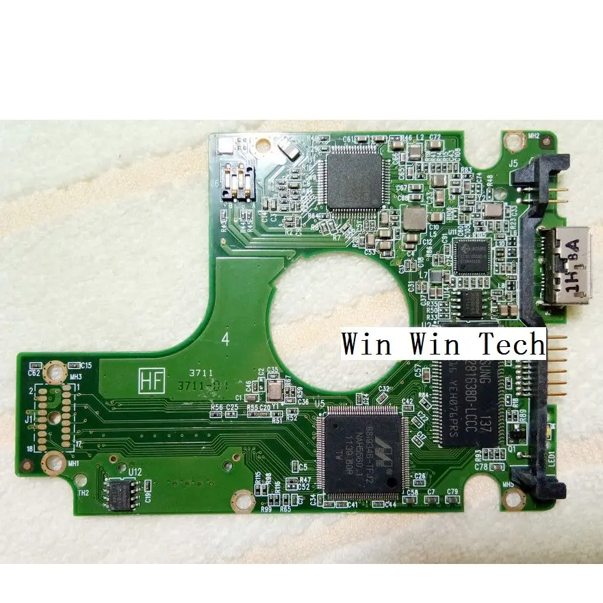 

circuit board USB mobile hard disk 2060-771801-002 WD10JMVW REV A/P1 for WD 2.5 USB hard drive repair data recovery