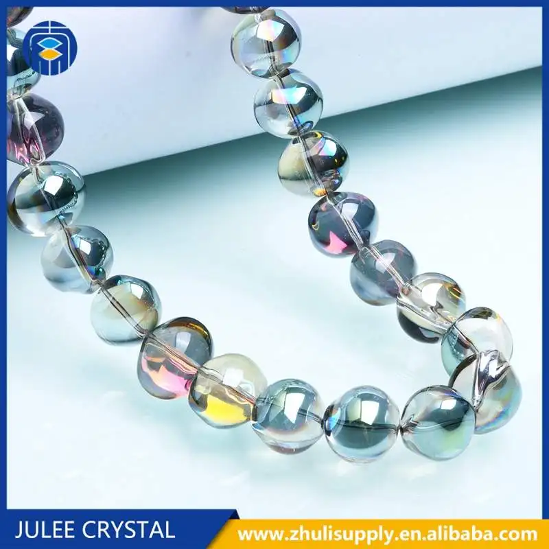 A65-009 JuleeCrystal бусины в форме картофеля 16 мм яйцо бусины оптом хрустальные Овальные Бусины - Цвет: A65-009