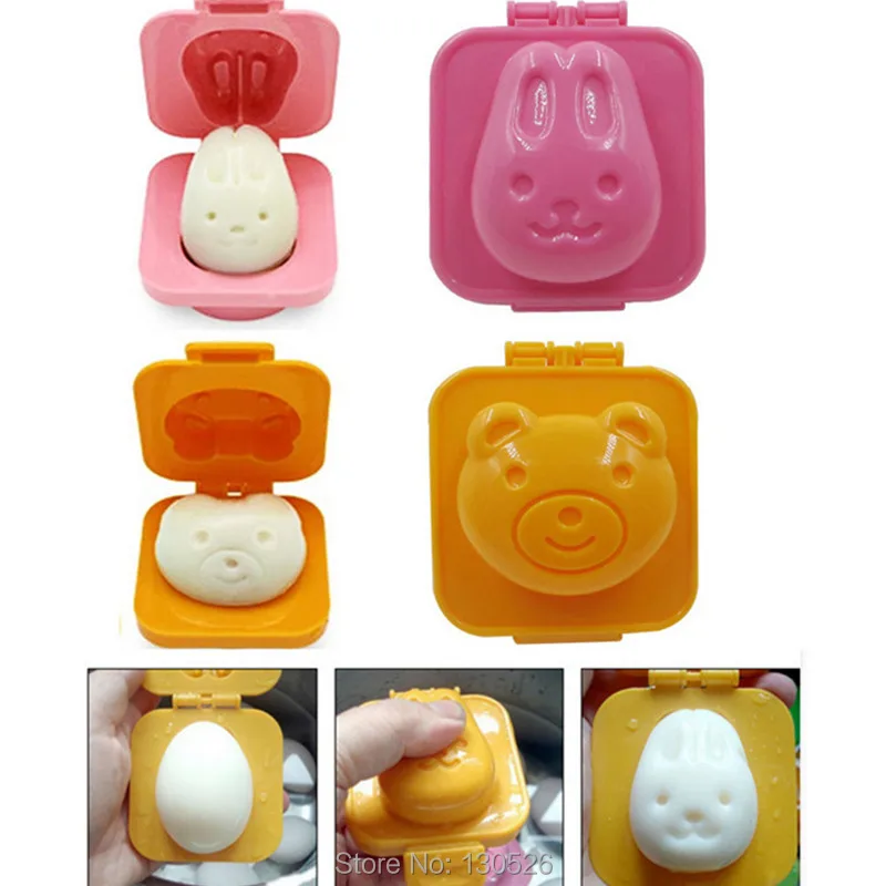 6 шт. красочная форма для риса Пластиковая в форме рыбы сердца звезды автомобиля