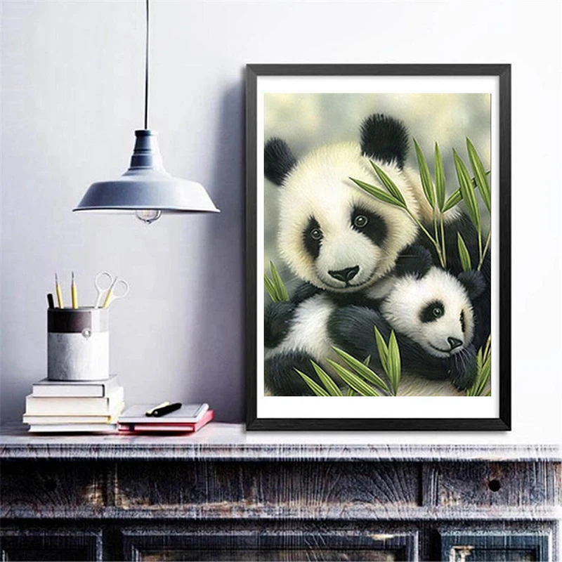 5D diy Алмазная Вышивка крестом Pandas наборы алмазной вышивки мозаика домашняя