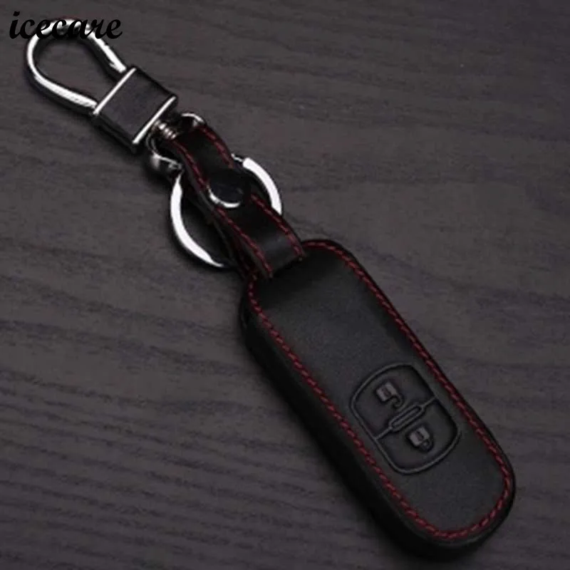 Icecare Пояса из натуральной кожи автомобильный брелок Кольца для Mazda 2 3 5 6 8 Atenza CX5 CX-7