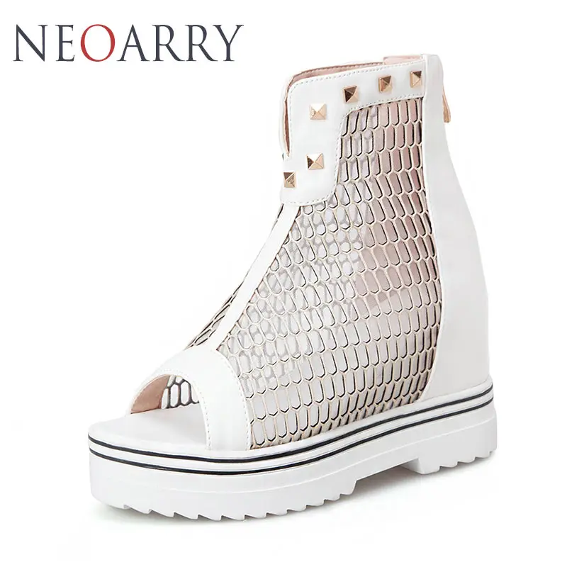 Neoarry 2018 женские босоножки ботильоны на высоком Женская Обувь С Открытым Носком