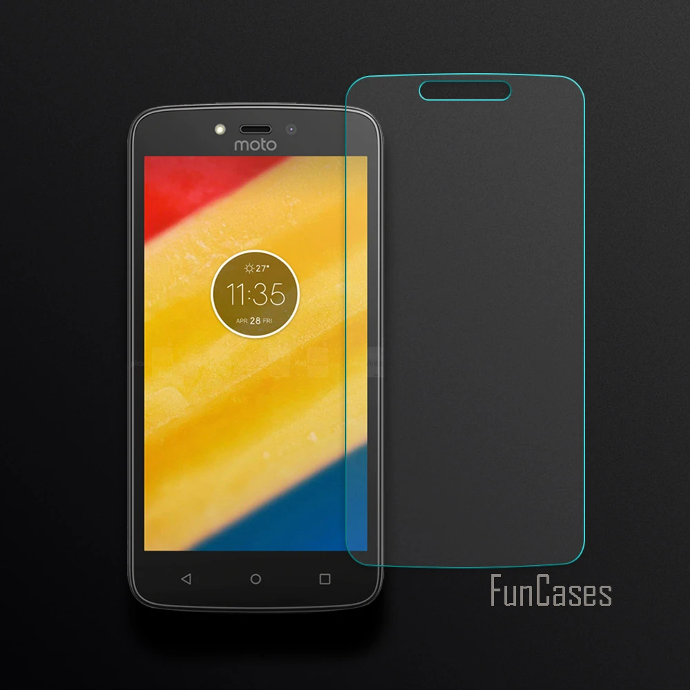 Защита экрана для Motorola Moto C PLUS закаленное стекло plus 2.5D закругленные края защитная