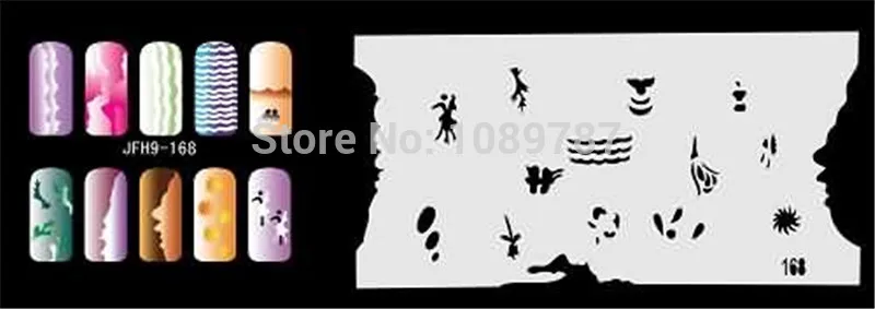 ABEST многоразовый фототрафарет 300 дизайнов 20 листов шаблона набор 9|nail art stencils|airbrush