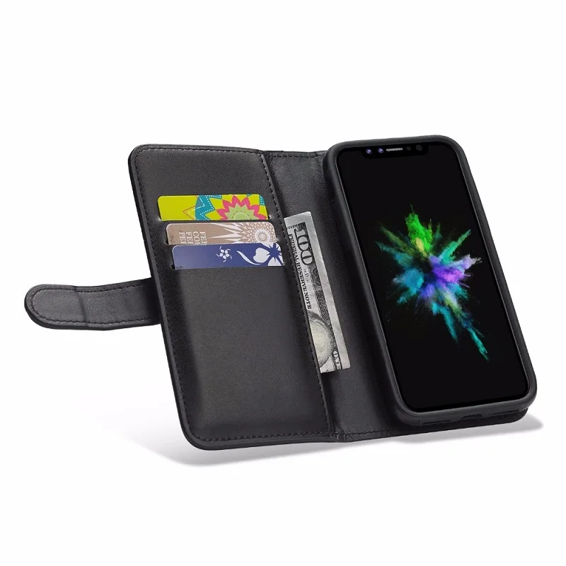 Для iphone 6 6S 7 8 Plus 11 Pro Max magnetic 2 в 1 Многофункциональный слот для карт сумка на молнии для iphone XR XS Max X флип чехол-кошелек