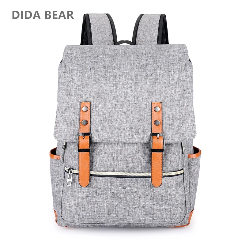 DIDA BEAR винтажные мужские и женские холщовые рюкзаки для девочек подростков