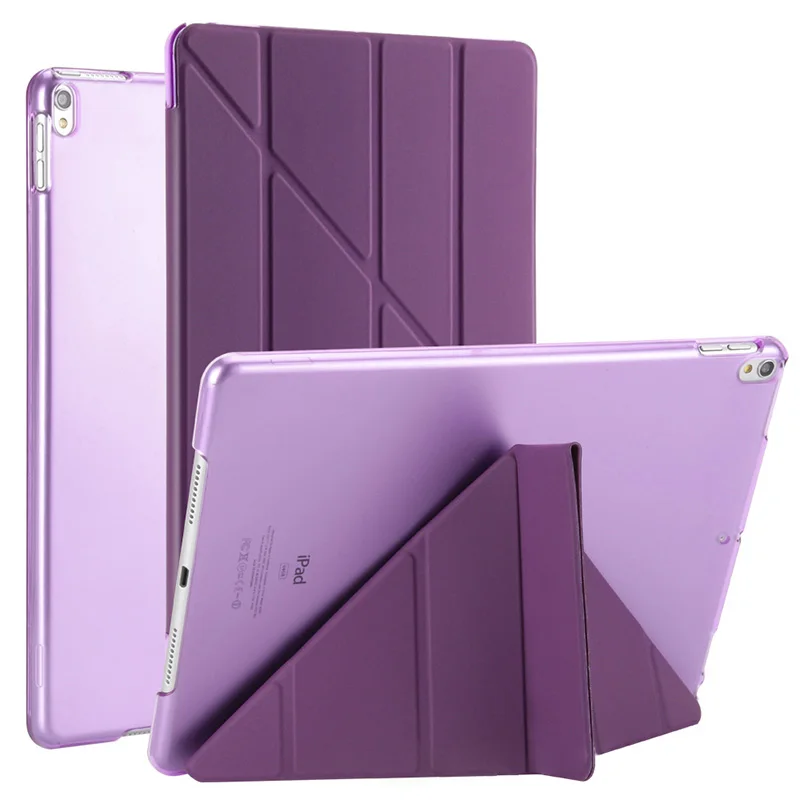 Фиолетовый Ультра тонкий стенд дизайн из искусственной кожи чехол для apple ipad 3 4 2 чехол цветной флип смарт-чехол для ipad 2 3 4 Настольный Чехол+ пленка - Цвет: Фиолетовый