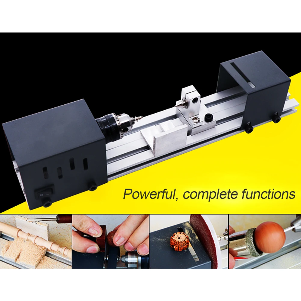 Мини токарный станок бусины полировщик машина Деревообработка ремесло DIY