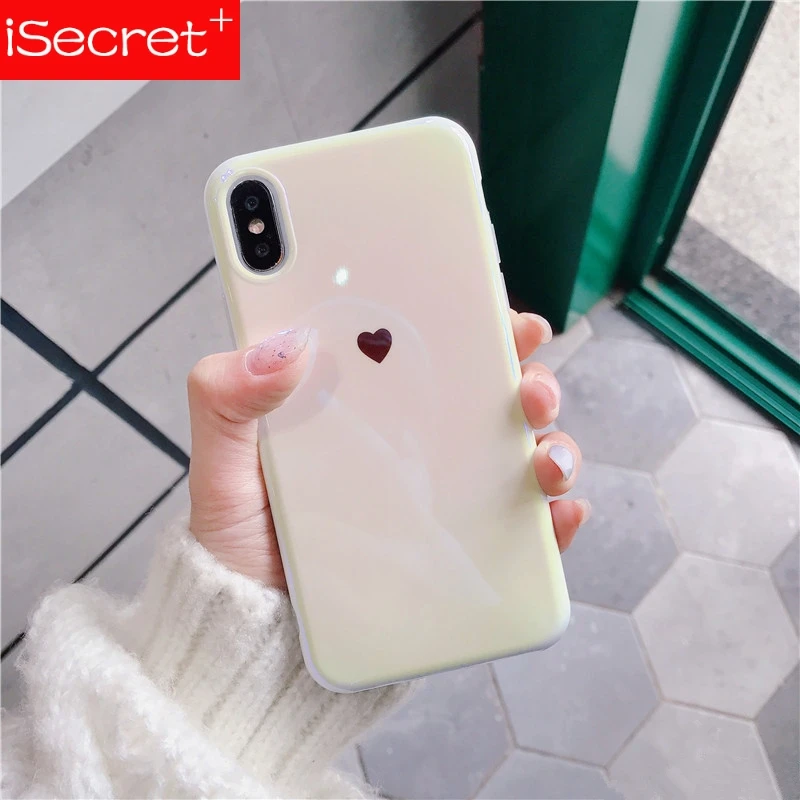 Чехол для телефона iSecret с голубым лучом лазером любовным сердцем iPhone X роскошный