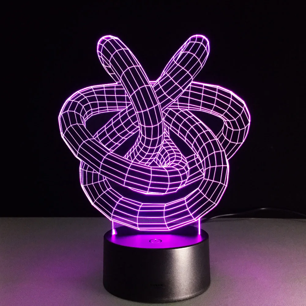 Акриловая панель абстрактный узор 3D визуальные светодиодные настольные лампы